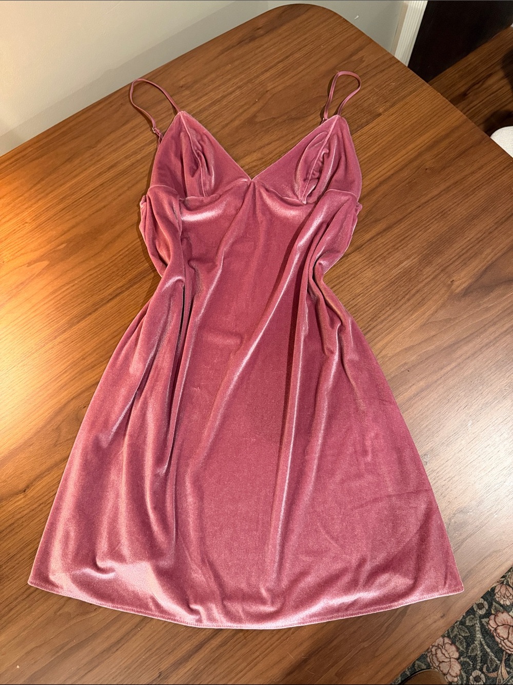 Victoria's Secret Rose Velvet Slip Dress